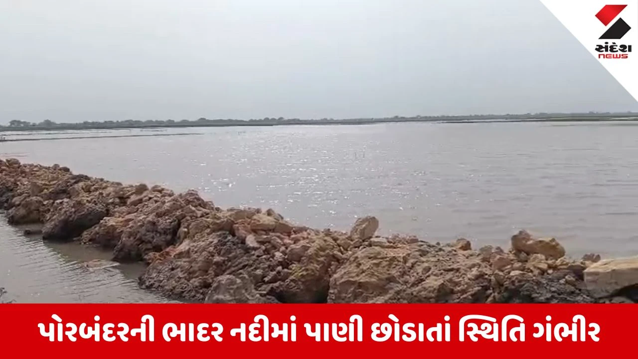 Porbandar News: ભાદર નદીના પાણીથી મંડેર-બગસરા રોડ બંધ, કડછ-અમીપુર કોઝવે જળમગ્ન