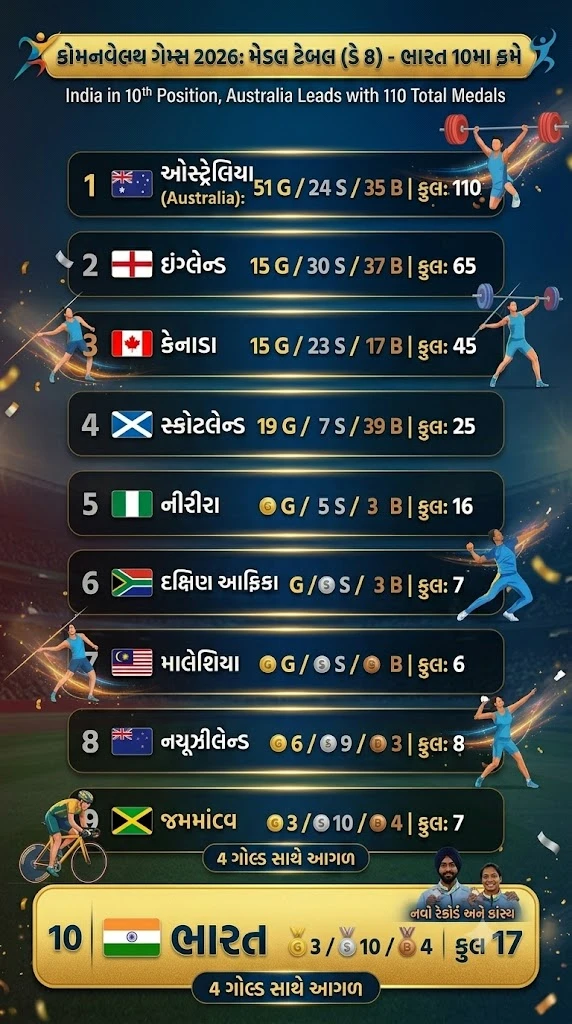 common wealth games medal tally india