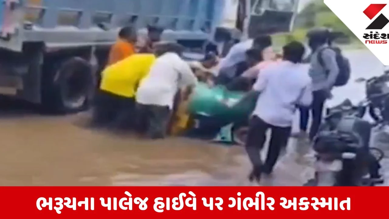 Bharuch: પાલેજમાં સર્વિસ રોડ પર પાણી ભરેલા ખાડામાં રિક્ષા ખાબકી, બિસ્માર રોડથી વાહનચાલકો પરેશાન