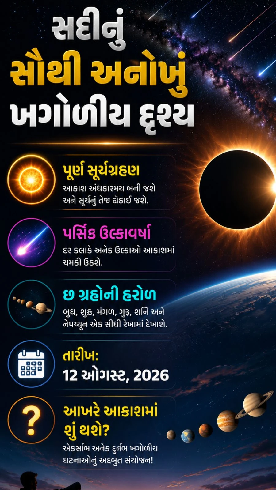 12 August 2026 Astronomical Events: Celestial Show & Truth Behind Rumors