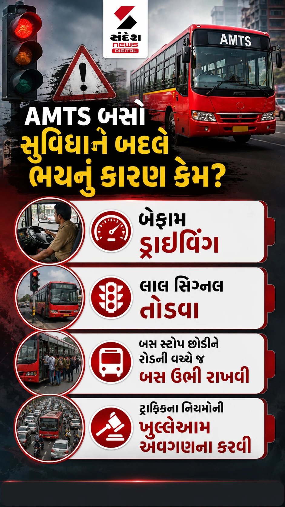 Ahmedabad News: AMTS Bus Accidents, Rules Violation & AMTS Action Plan