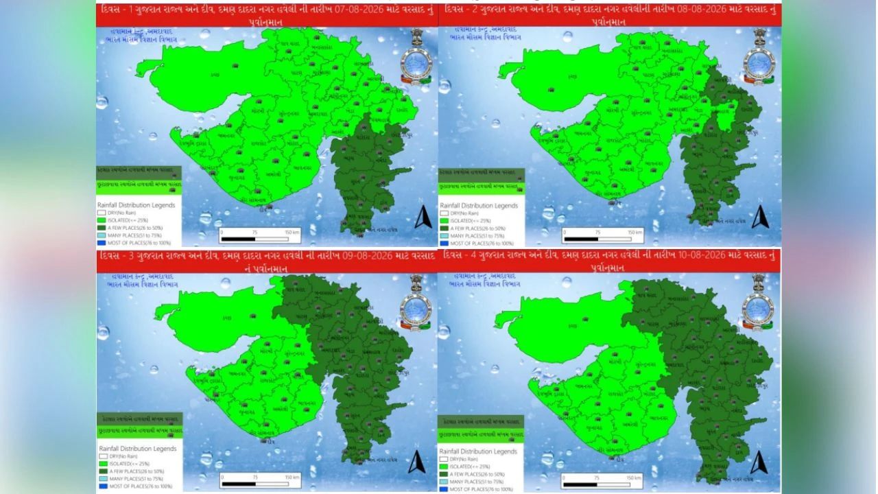Gujarat Weather Update: Light to Moderate Rain Expected Across State