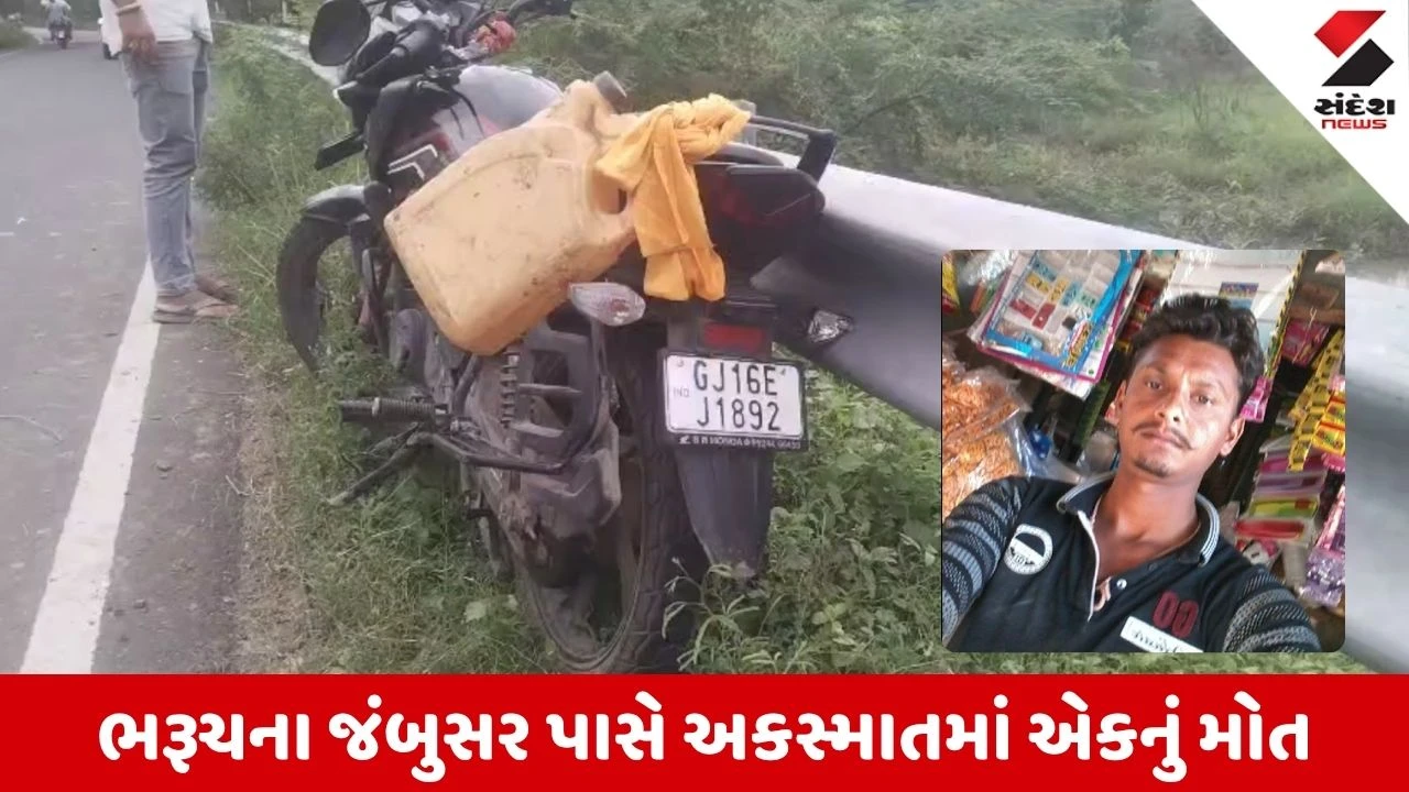 Bharuch News: જંબુસર-લીમજ રોડ પર અકસ્માત, પેટ્રોલ પુરાવવા નીકળેલા કાવા ગામના યુવકનું મોત