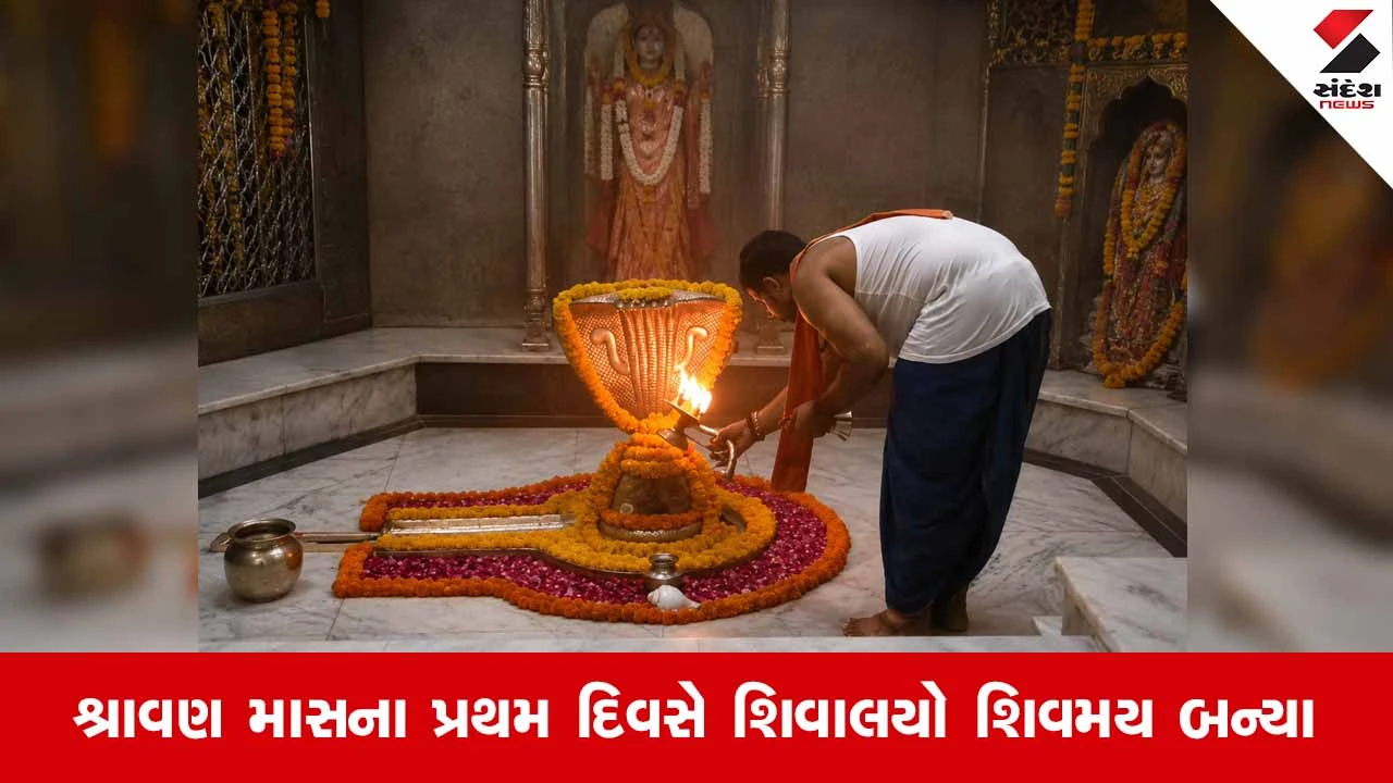 Dwarkaમાં પવિત્ર શ્રાવણના પ્રથમ દિવસે નાગેશ્વર જ્યોતિર્લિંગે શિવભક્તોનું ઘોડાપૂર, જયઘોષથી ગુંજ્યું ધામ!