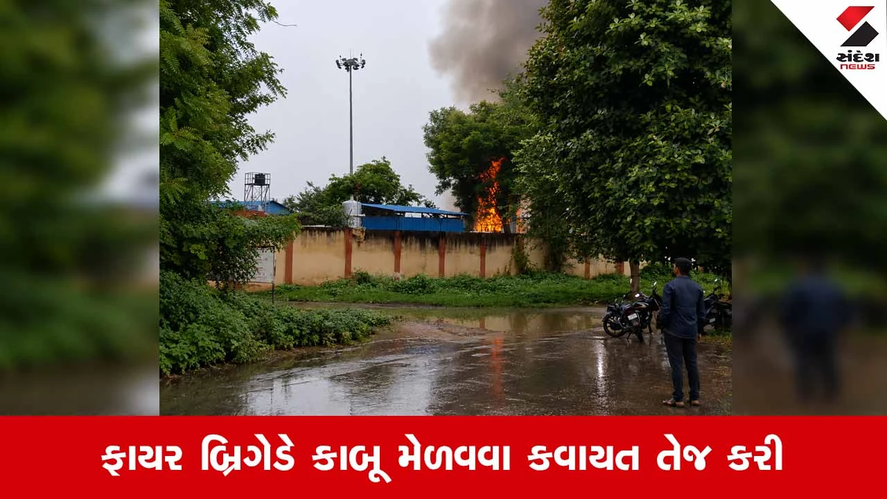 Kalol નજીક ONGC પ્લાન્ટમાં લાગી રૌદ્ર આગ: ધમાસણા પાસે ગેધરિંગ સ્ટેશનમાં જ્વાળાઓ ઊઠી