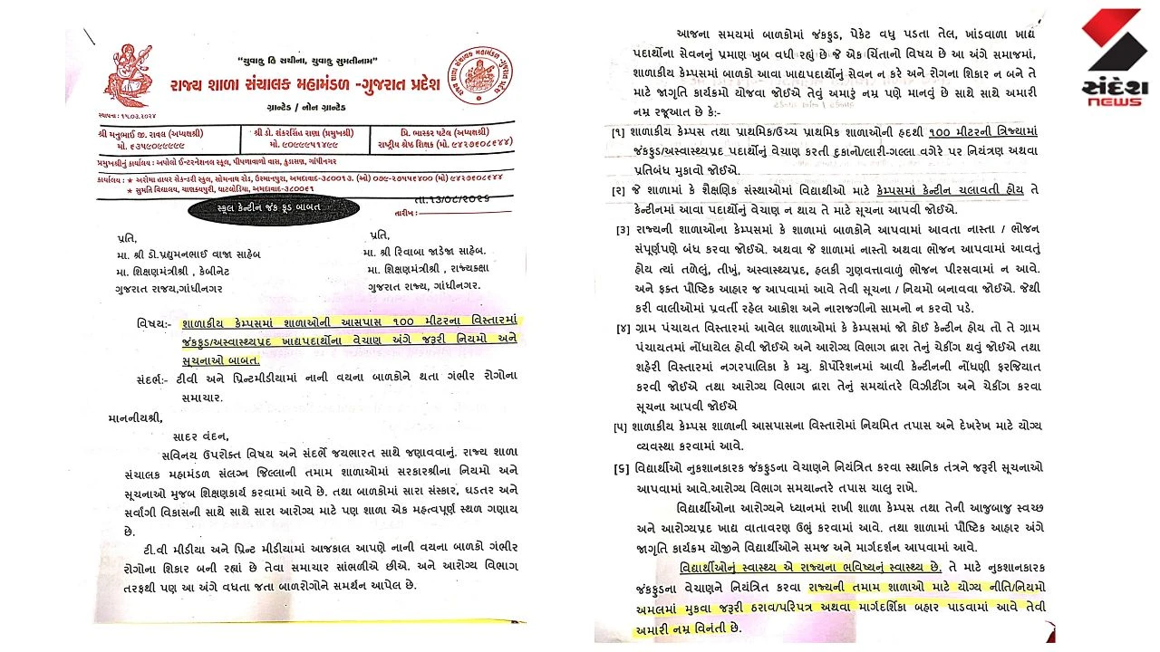Ahmedabad News: School Association Demands Junk Food Ban Near School Premises