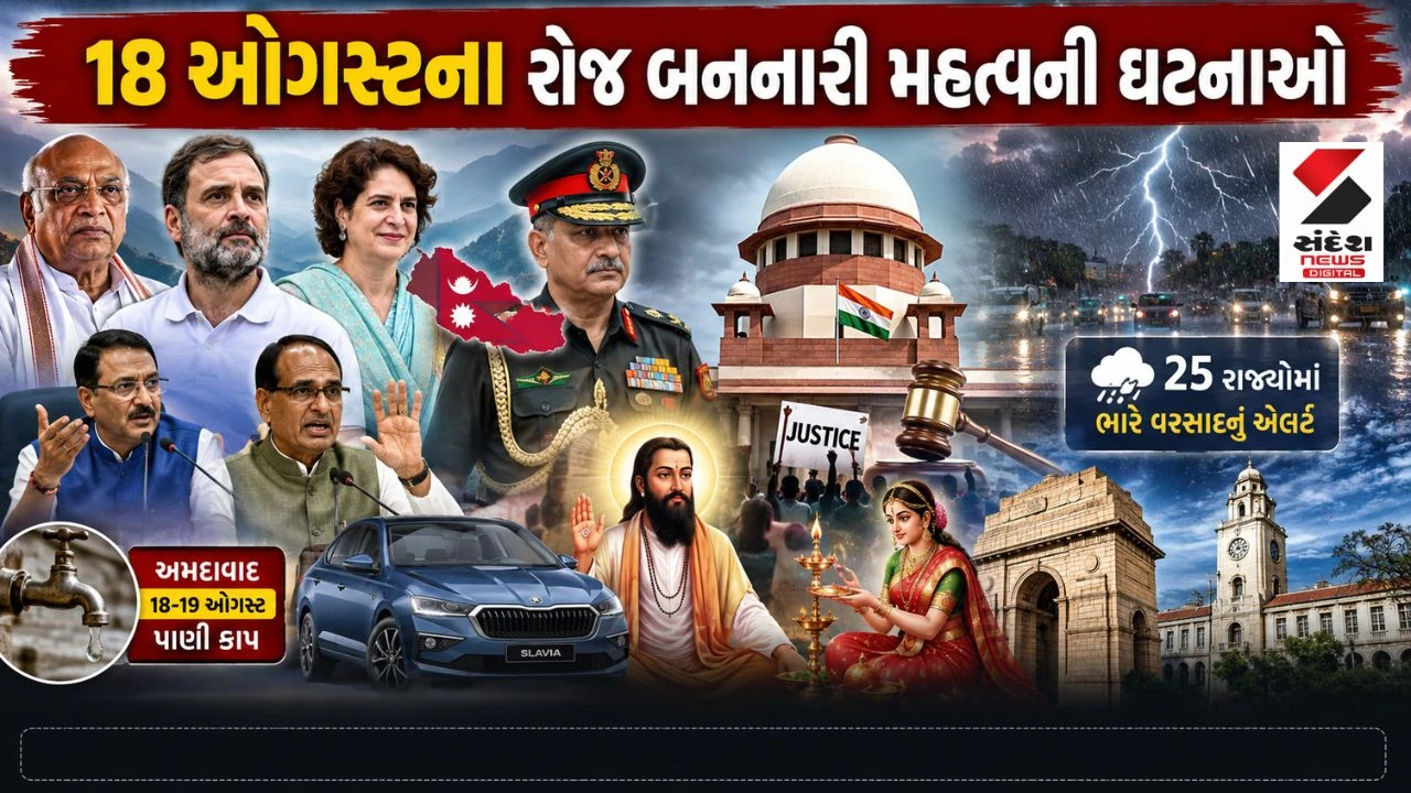 18 August Top News: 18 ઓગસ્ટના રોજ બનનારી મહત્વની ઘટનાઓ