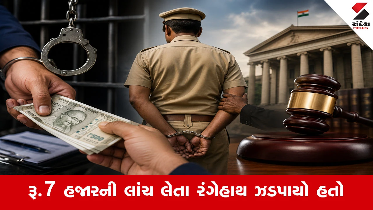 Mehsana News : લાંચિયા પોલીસ કર્મચારી સામે કોર્ટની કડક લાલ આંખ, વિસનગર સેશન્સ કોર્ટે ફટકારી 4 વર્ષની કેદ