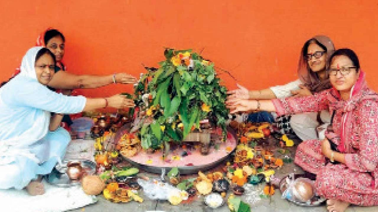 બારડોલીમાં મહિલાઓએ પરિવારના કલ્યાણ અર્થે શીતળા માતાની પૂજા કરી