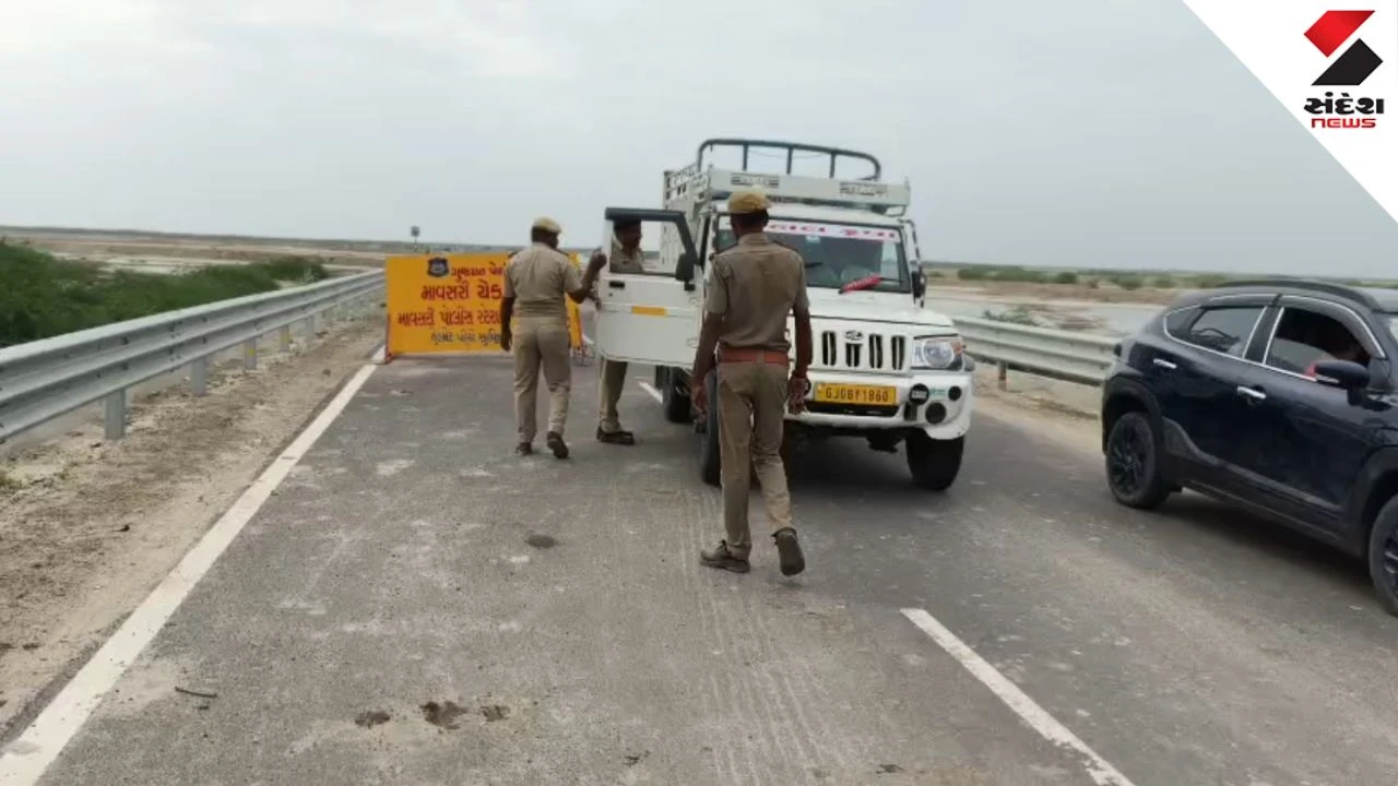 Tharad News: Mavsari Police Intensifies Checking at Rajasthan Border