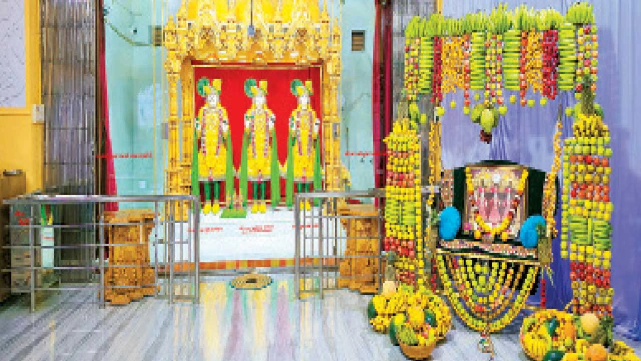 છોટાઉદેપુર નગરમાં શ્રીપ્રગટ પુરુષોત્તમ મંદિરમાં દિવ્ય હિંડોળા ઉત્સવ