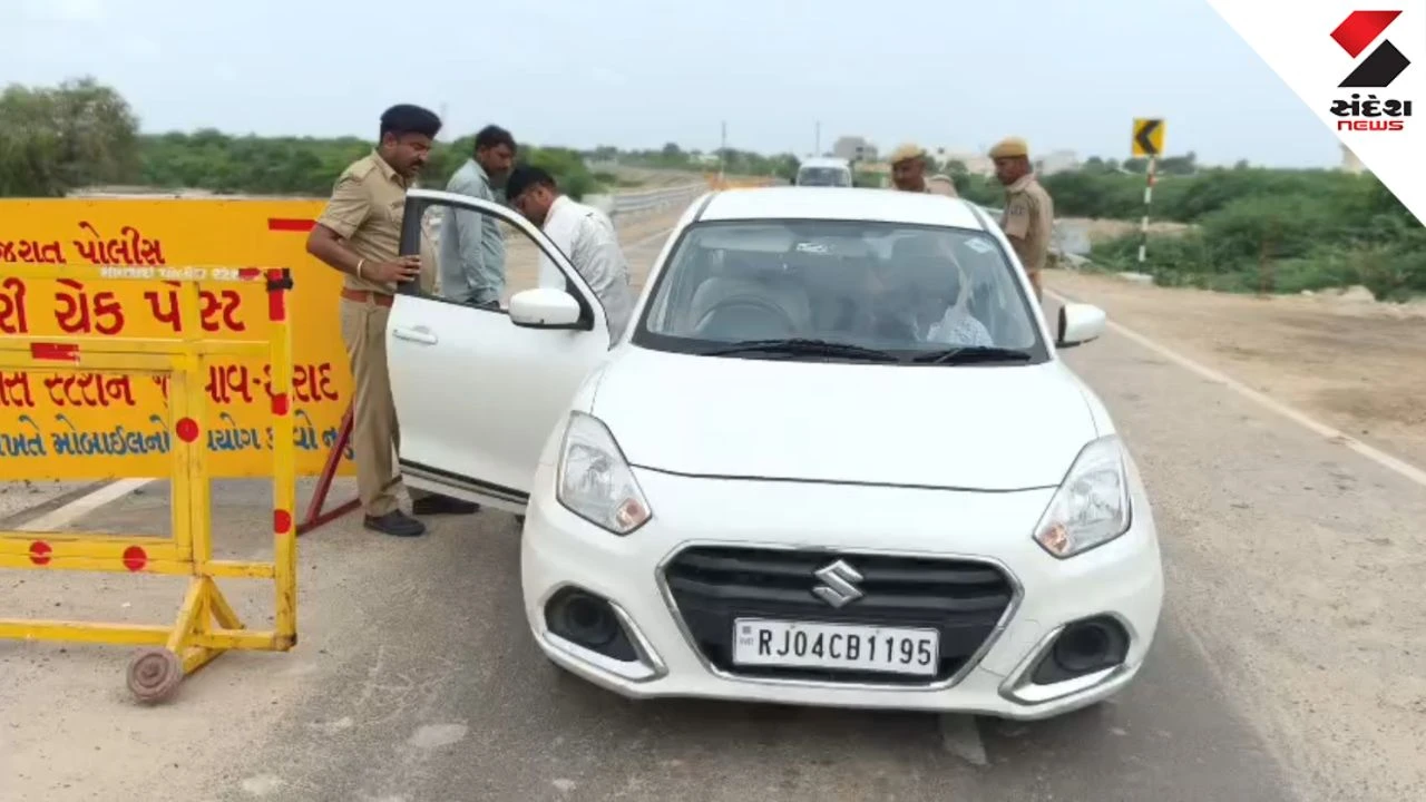 Tharad News: Mavsari Police Intensifies Checking at Rajasthan Border