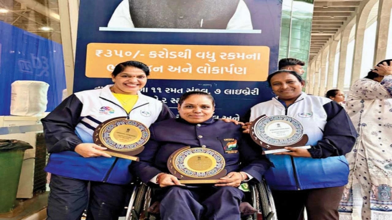 Kheda: ખેડા જિલ્લાની ત્રણ દિવ્યાંગ રમતવીર યુવતીનું સન્માન