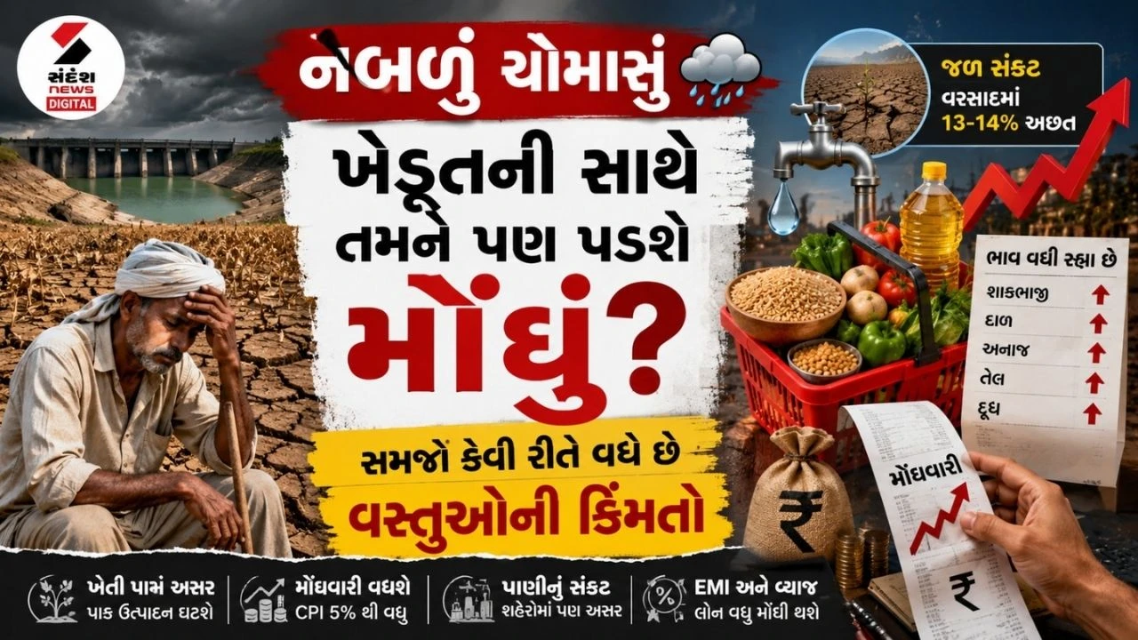 Explainer: શું નબળું ચોમાસું તમારી થાળી મોંઘી કરશે? ખેતી અને મોંઘવારીનું કનેક્શન સમજો