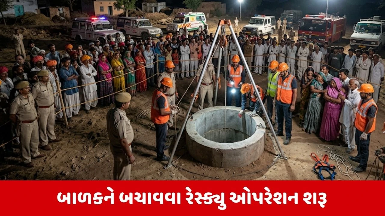 Rajasthan : અલવરમાં 9 વર્ષનો બાળક બોરવેલમાં પડ્યો, 50 ફૂટ નીચે ફસાયો