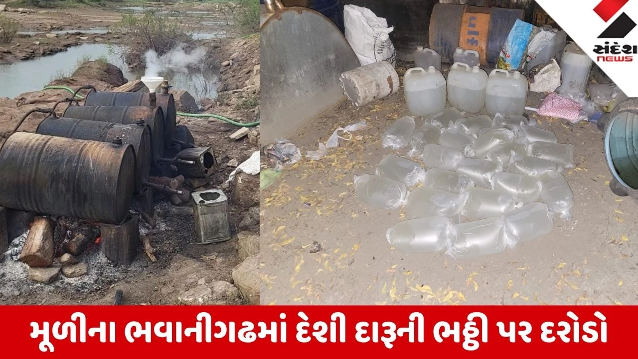 Surendranagar: ભવાનીગઢમાં દેશી દારૂની ધમધમતી ભઠ્ઠી પર રાજકોટ રેન્જ ટીમનો દરોડો, 2 લાખથી વધુનો મુદ્દામાલ જપ્ત