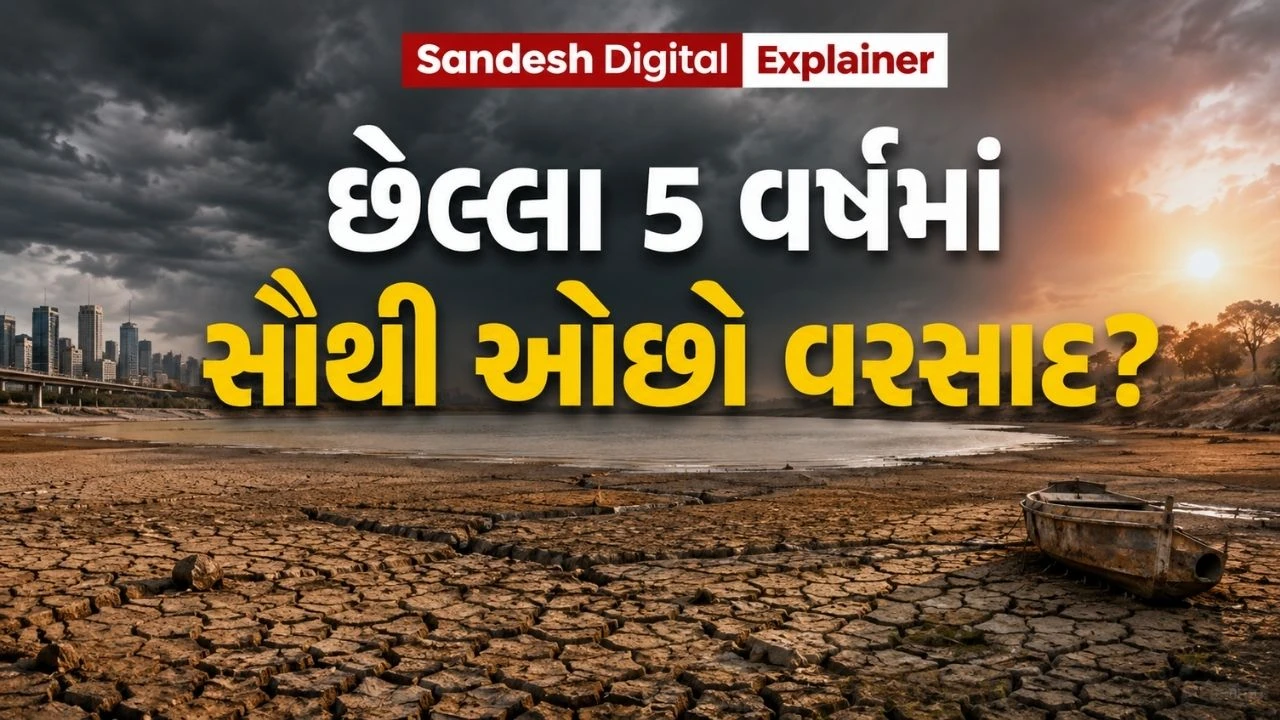 Sandesh Digital Explainer : ગુજરાતમાં ચોમાસાનો મૂડ બદલાયો, ઓગસ્ટમાં નોર્મલ કરતાં 41% ઓછો વરસાદ, આ જિલ્લાઓમાં 87% સુધીની ઘટ