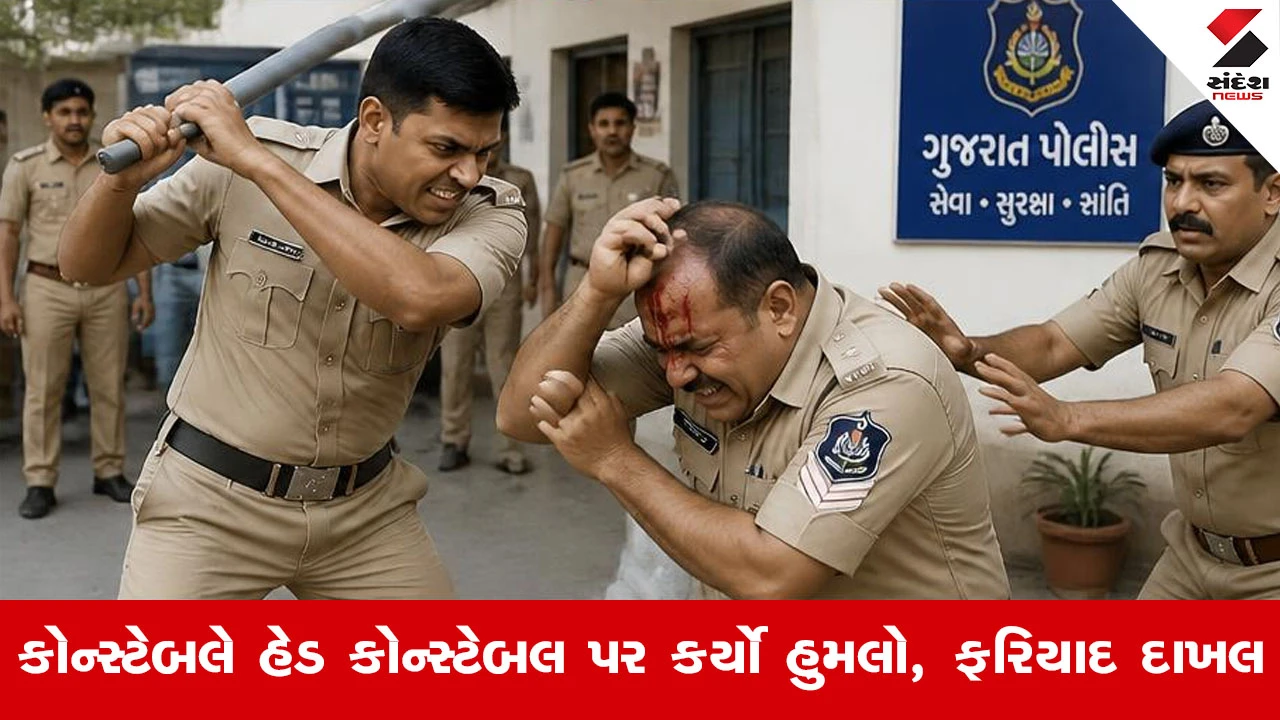 Ahmedabad SOG સેન્ટરમાં ખાખી લજવાઈ, ખુરશી માટે બે પોલીસકર્મી બાખડ્યા, પ્લાસ્ટિક પાઇપ વડે હુમલો