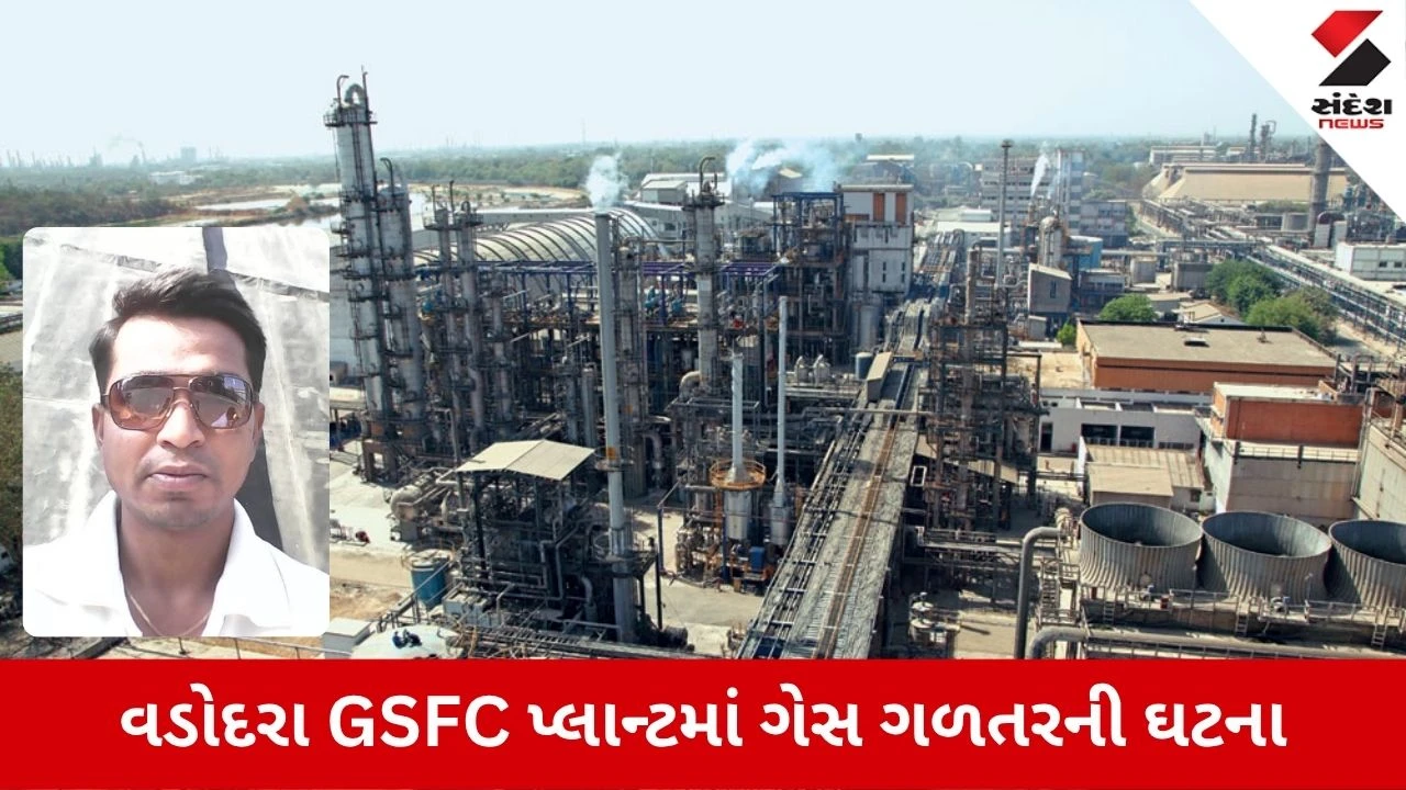 Vadodara News: વડોદરા GSFC પ્લાન્ટમાં ગેસ ગળતર, સાથી કર્મચારીને બચાવવા જતાં કોન્ટ્રાક્ટ કર્મચારીનું મોત