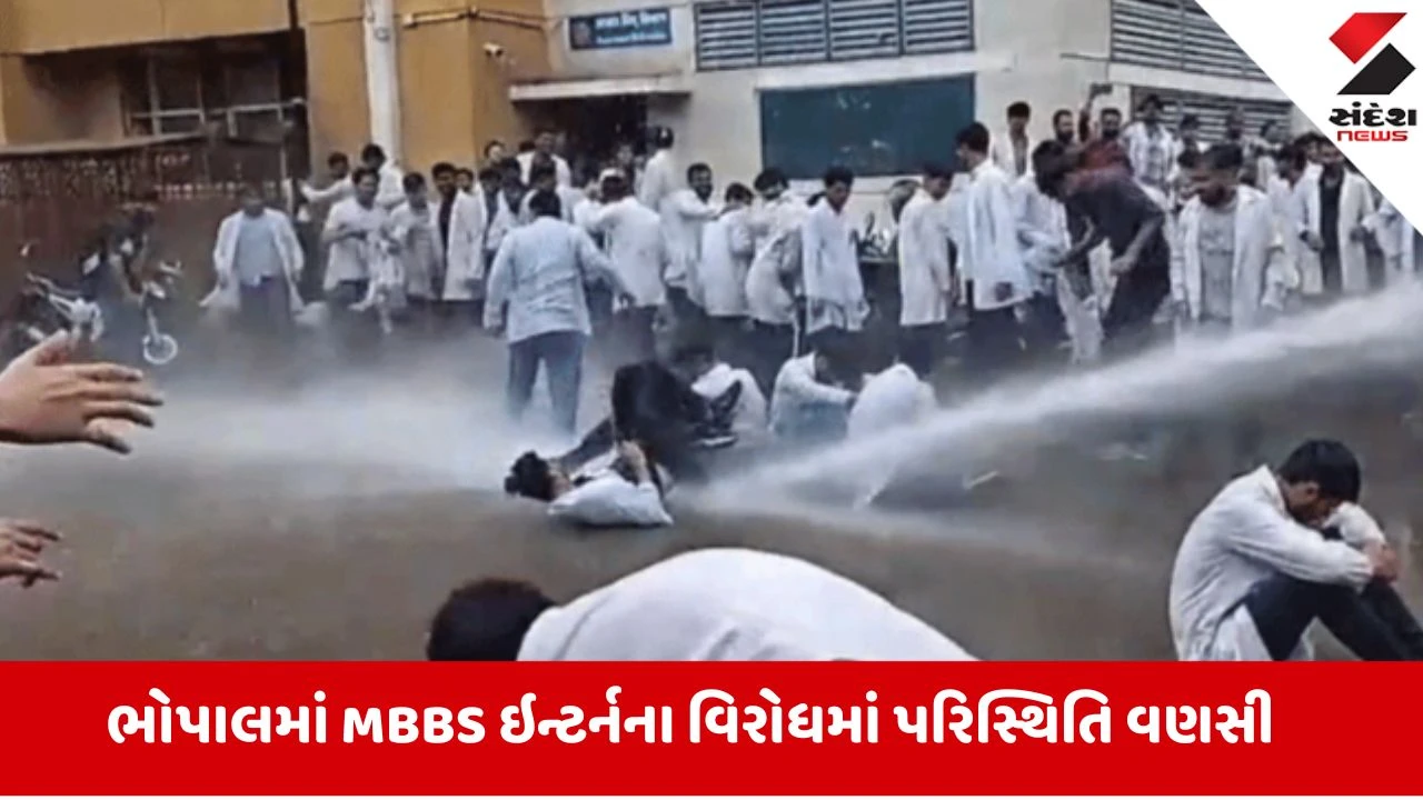Bhopal: લો બોલો... હવે MBBS ઇન્ટર્ન રસ્તા પર ઉતર્યા! જાણો કેમ? પોલીસ સાથે કરી ધક્કામુક્કી