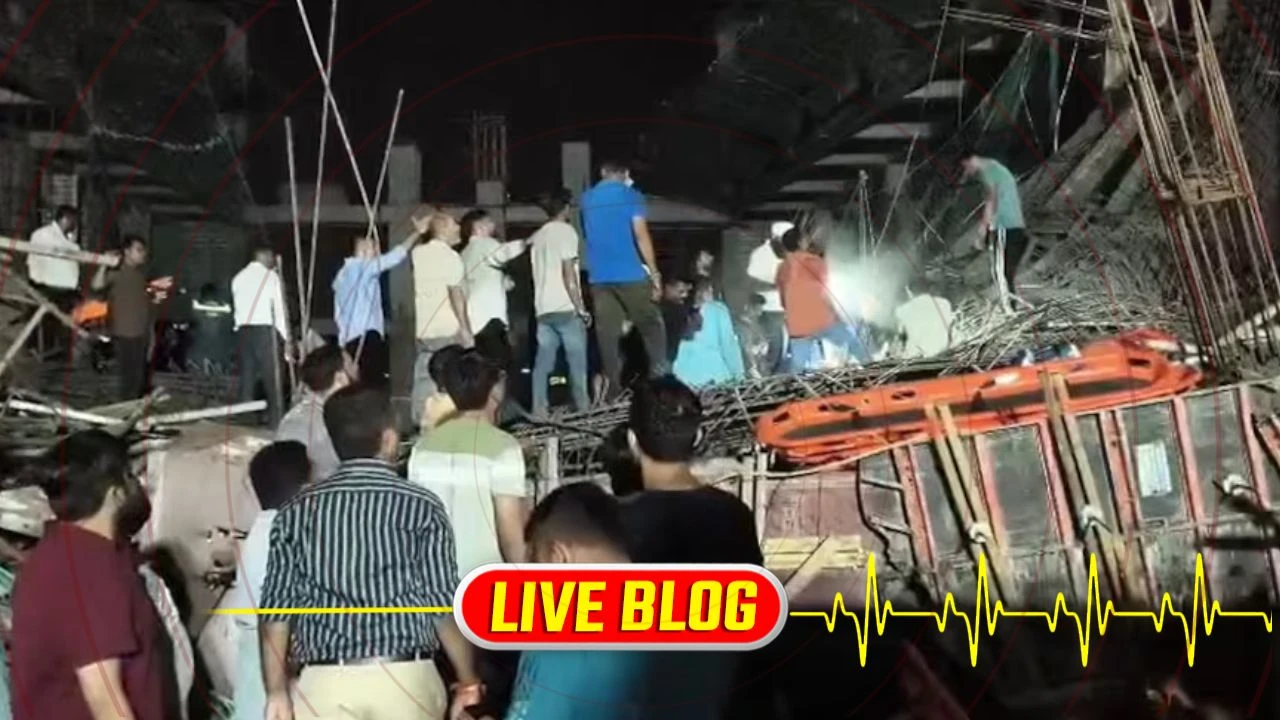 Gujarat Latest News Live: ગાંધીનગરના કુડાસણમાં બિલ્ડિંગનો સ્લેબ ધરાશાયી! 1 શ્રમિકનું મોત, 10થી વધુ શ્રમિકો કાટમાળમાં ફસાયા