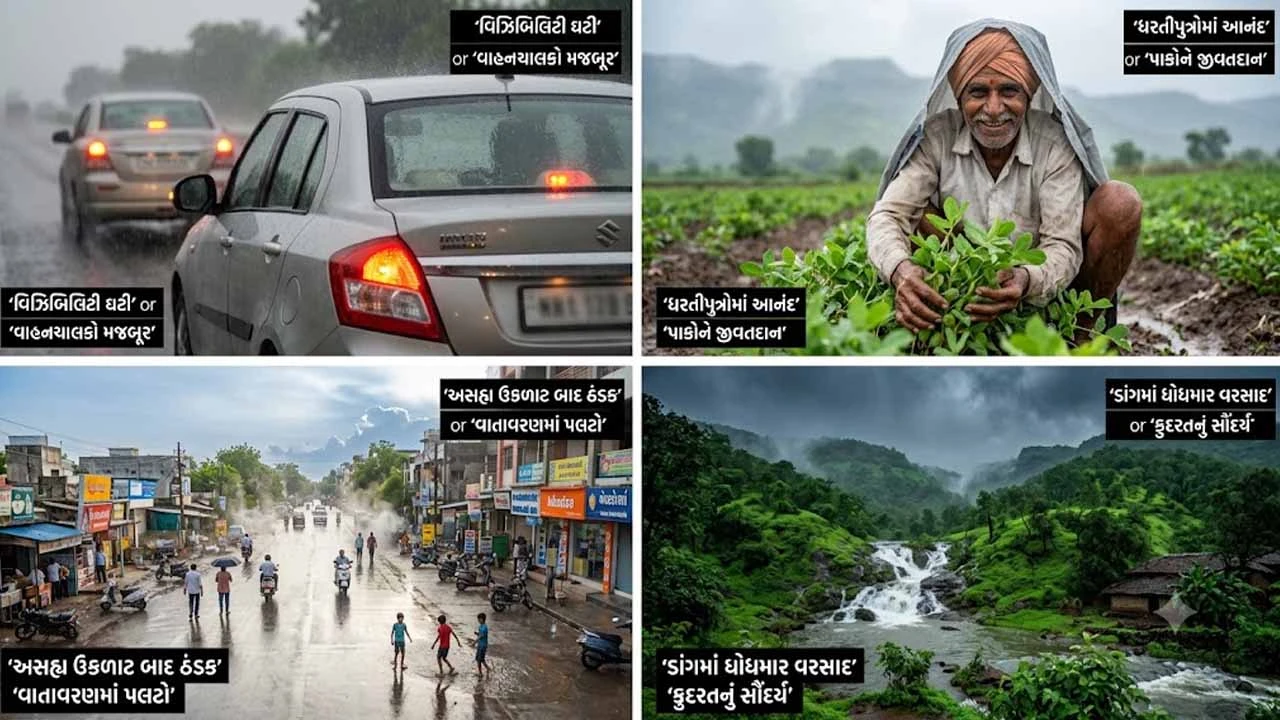 Rainy weather prevails in Gujarat