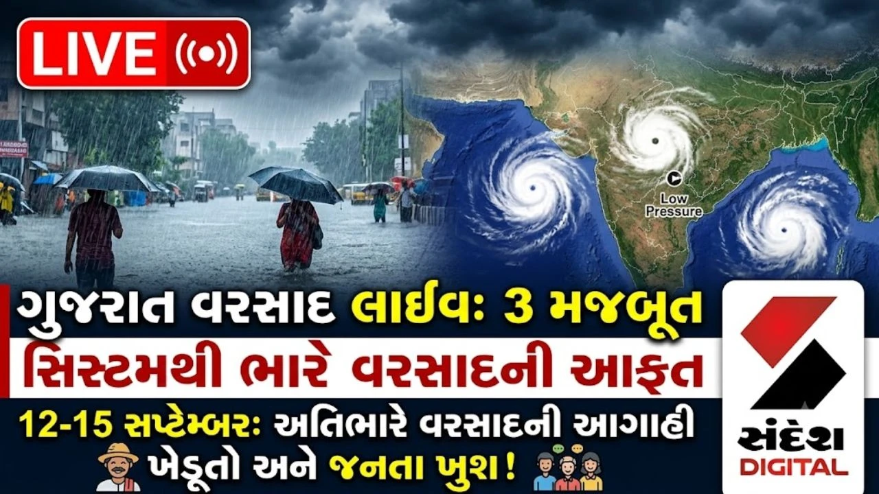 Gujarat Rain Update Live: રાજ્યમાં ઠેર ઠેર મેઘમહેર, વરસાદના આગમનથી જગતના તાતને મળી રાહત