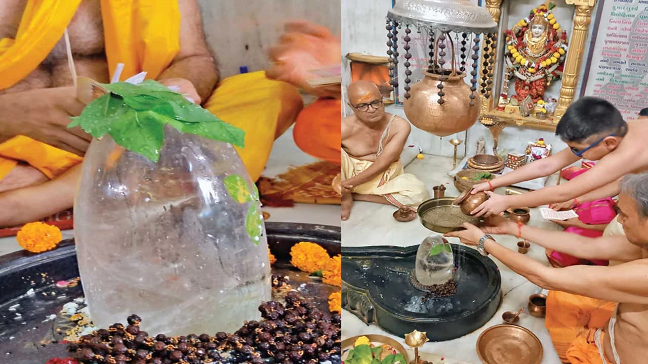Patan: સિદ્ધપુરમાં 18 ઇંચનું દિવ્ય સ્ફ્ટિક અમરનાથ શિવલિંગ ભક્તિનું કેન્દ્ર