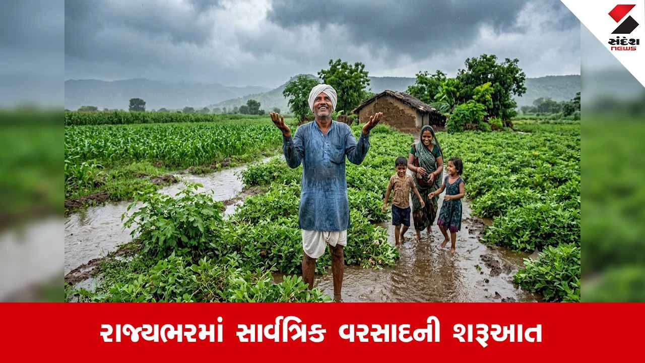 Gujaratમાં લાંબા વિરામ બાદ મેઘરાજાની ધમાકેદાર વાપસી, 8થી વધુ જિલ્લાઓમાં જામ્યો વરસાદી માહોલ