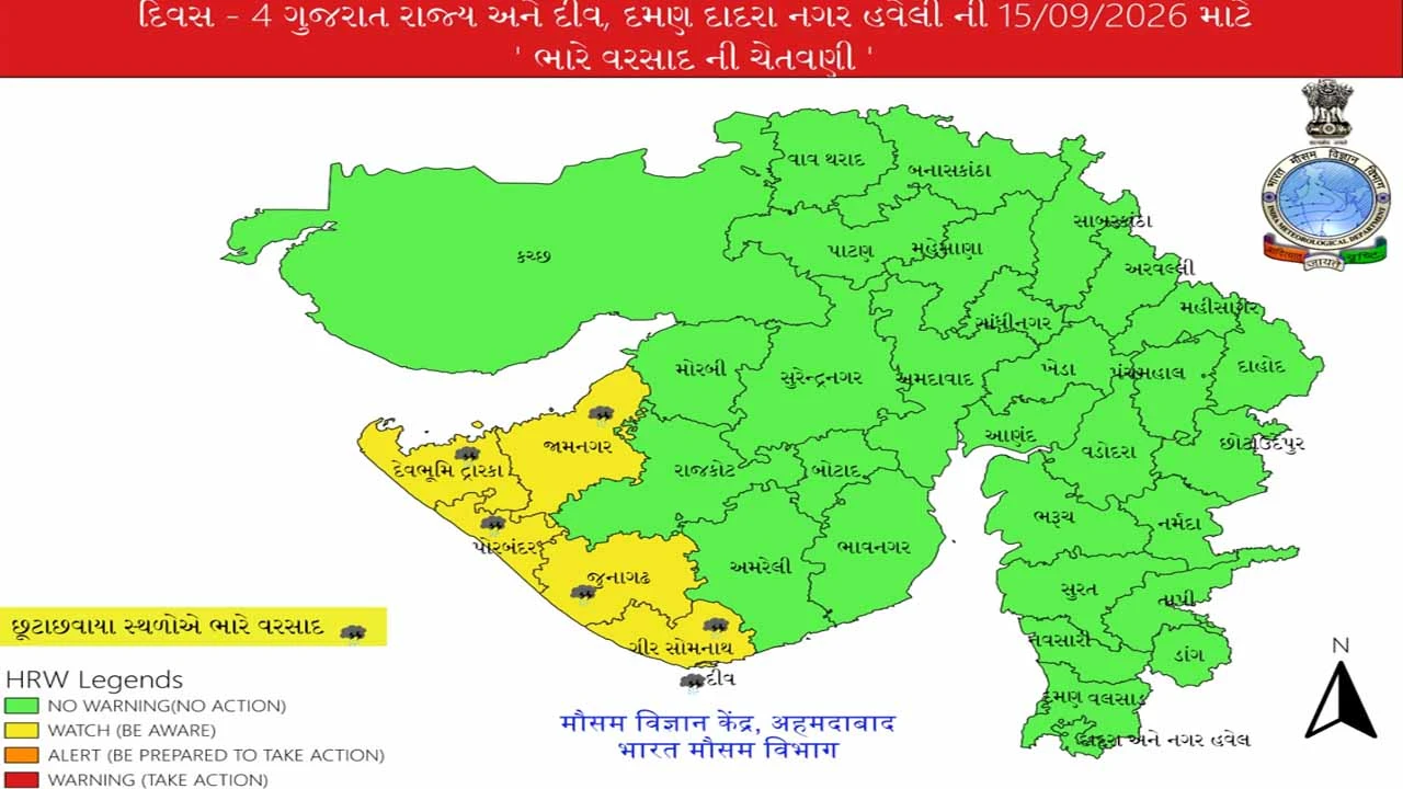 Widespread rain forecast in Gujarat