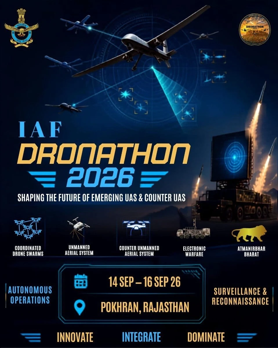 IAF Dronathon 2026: IAF to Host Drone Technology Event in Jaisalmer's Pokhran