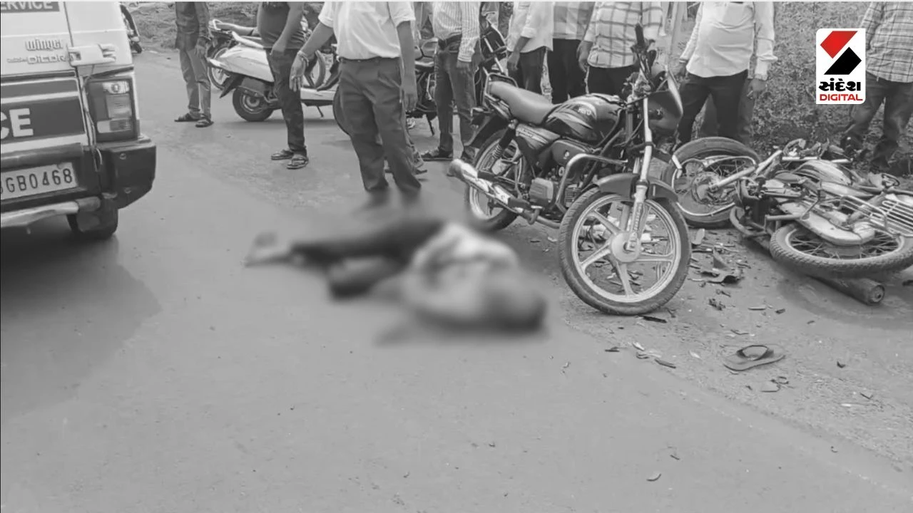 Surendranagar  News, Kherali Road Accident, 1 Dead, 1 Injured in Bike Collision