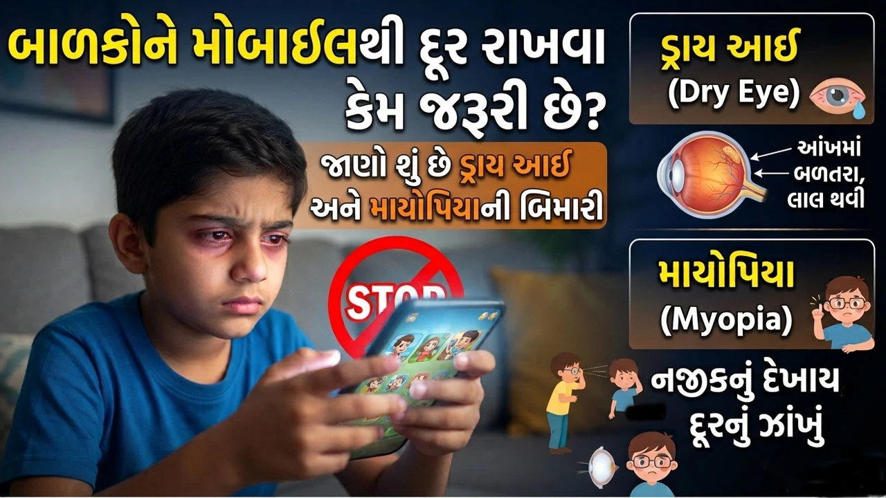 મોબાઈલ ગેમ્સ અને બાળકોની આંખો: 20 મિનિટનું જોખમ, માયોપિયાનો વધતો ભય