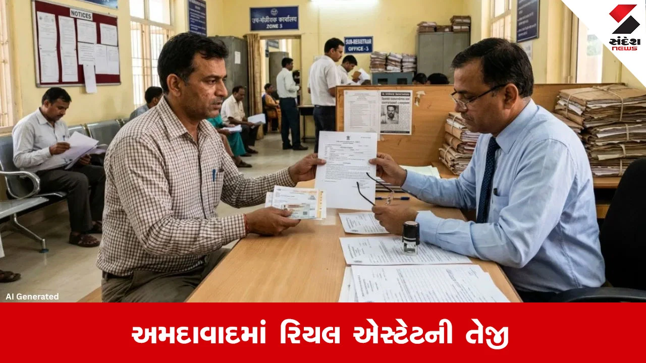 Ahmedabad News : આ વિસ્તારોમાં પ્રોપર્ટીના દસ્તાવેજોની નોંધણીમાં મોટો ઉછાળો, જાણો ભાવમાં કેટલો વધારો થયો?
