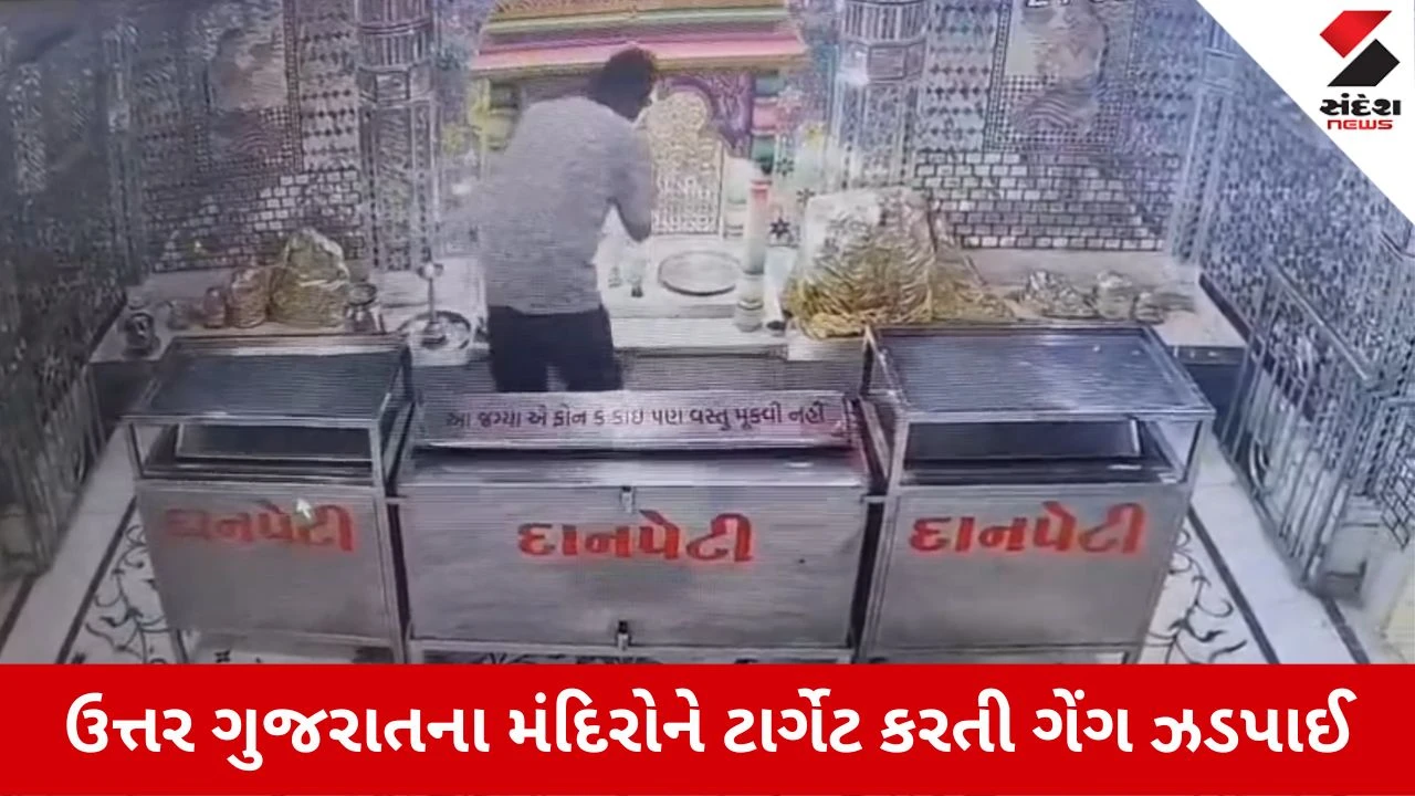 Patan News: ઉત્તર ગુજરાતના મંદિરોને નિશાન બનાવતી કુખ્યાત ચોર ગેંગ ઝડપાઈ, 22 મંદિરોમાં ચોરીનો ભેદ ઉકેલાયો