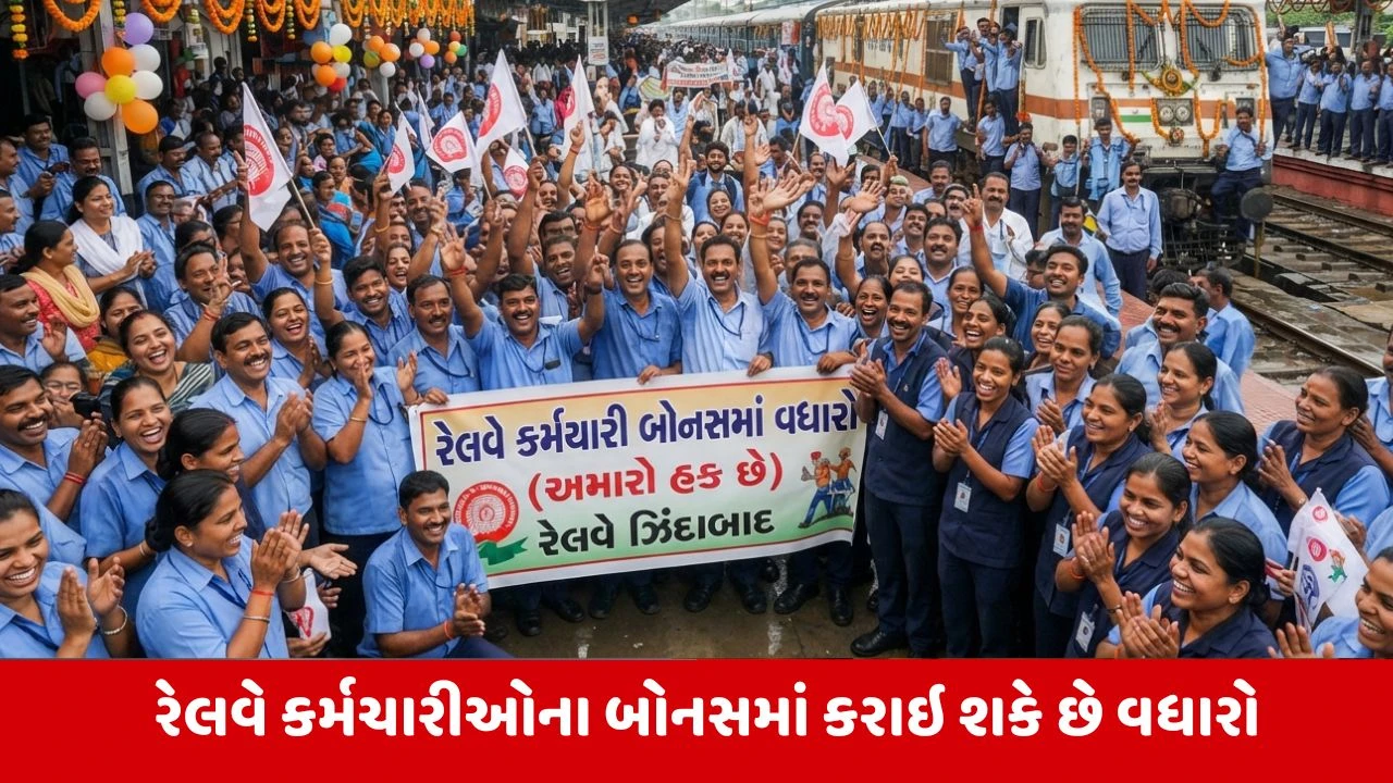 તહેવારો પહેલા Railway કર્મચારીઓ માટે ખુશખબર,  ₹18,000 થી વધીને ₹53,000 સુધી વધી શકે છે બોનસ!