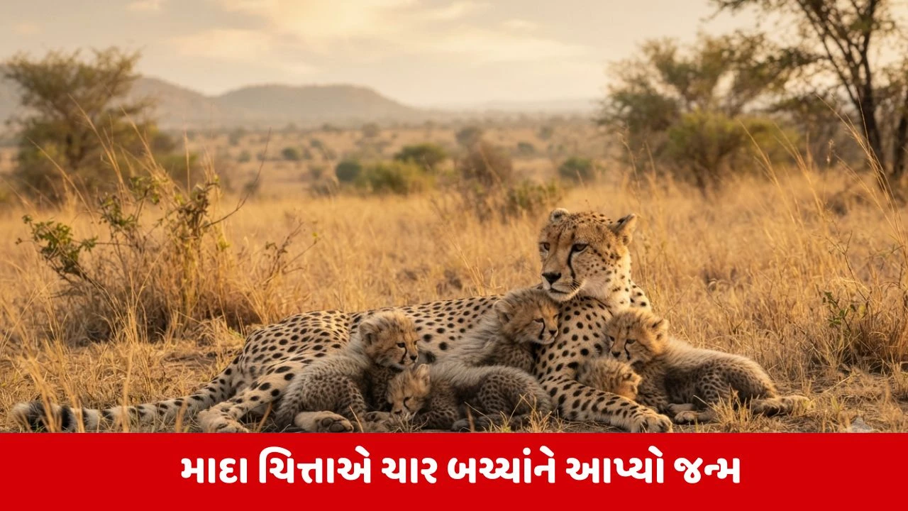 Kuno National Park : માદા ચિત્તા KGP12એ આપ્યો ચાર બચ્ચાંને જન્મ, દેશ માટે ગર્વની ક્ષણ