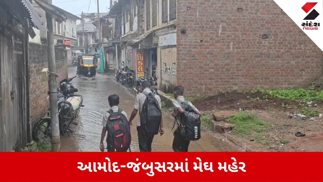 Bharuch Rain Update: આમોદ-જંબુસરમાં મેઘ મહેર, ધોધમાર વરસાદથી રસ્તાઓ જળમગ્ન