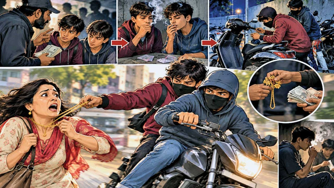 Ahmedabad : વાહન ચોરી અને સ્નેચિંગમાં કાયદાકીય કાર્યવાહીથી બચવા લુંટેરી ગેંગની નવી ચાલ, સગીરોનો ઉપયોગ