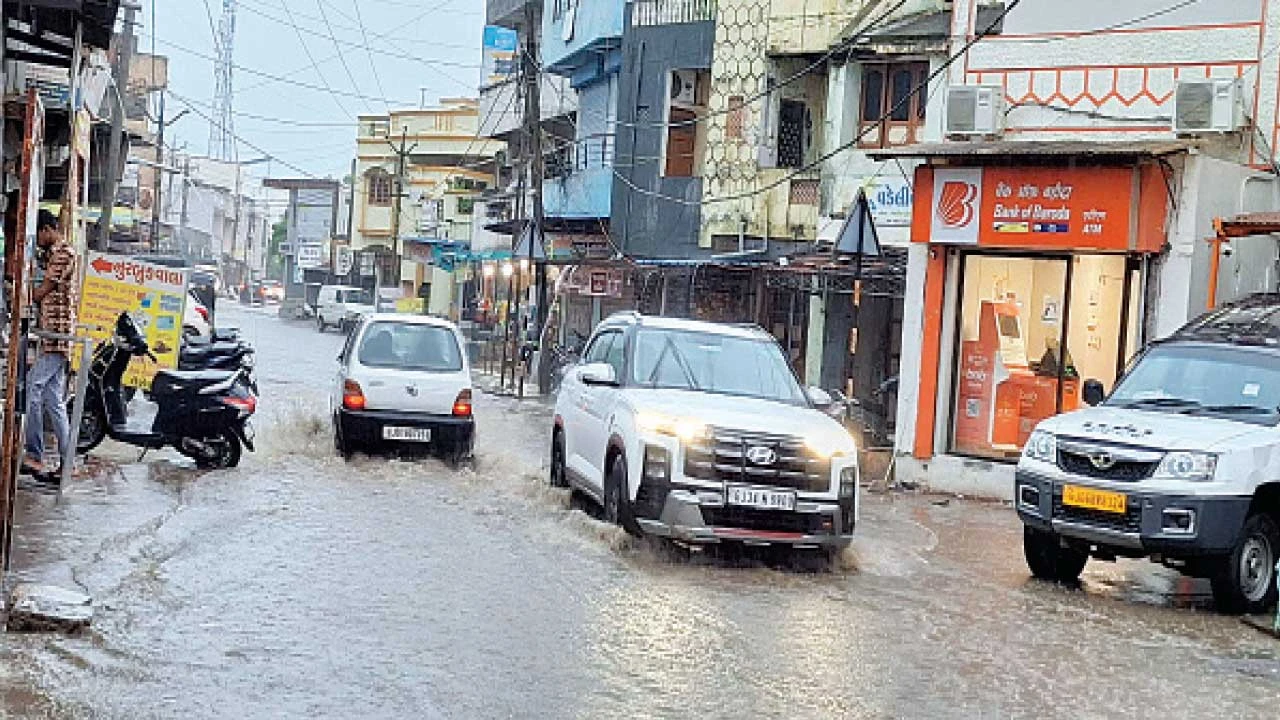 Vadodara: વાઘોડિયા નગરમાં બે દિવસના વિરામ બાદ વરસાદી ઝાપટું