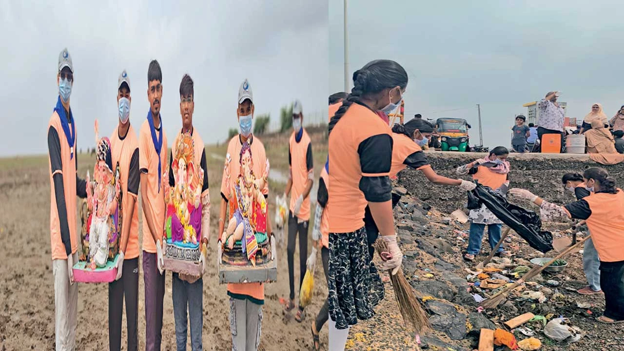 ગણેશ મૂર્તિ વિસર્જનમાં બેદરકારી