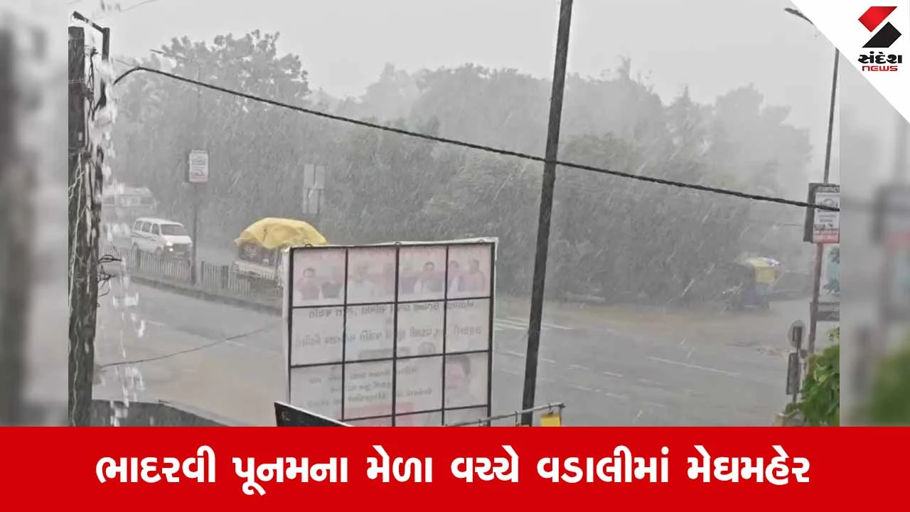 Sabarkanthaના વડાલીમાં બે કલાકમાં દોઢ ઈંચ વરસાદ, ભાદરવામાં મેઘરાજાની તોફાની બેટિંગ