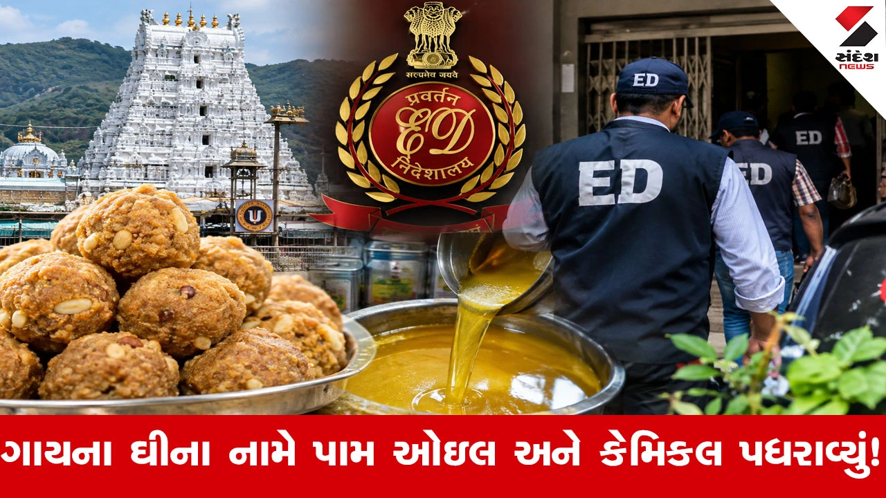 Ahmedabad News : તિરુપતિ લાડુ ઘી કૌભાંડમાં EDની મોટી કાર્યવાહી, સુકૃતિ ફૂડ્સના પ્રમોટર કૈલાશ ચંદ મંગલાની ધરપકડ...