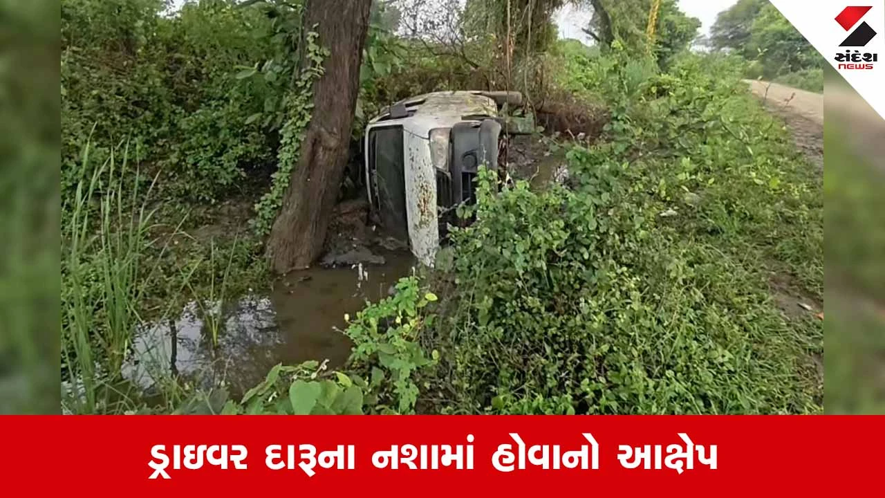 Bharuchના આમોદ-વાડીયા રોડ પર ગંભીર અકસ્માત: વિદ્યાર્થીઓ ભરેલી ઈકો કાર પલટી!