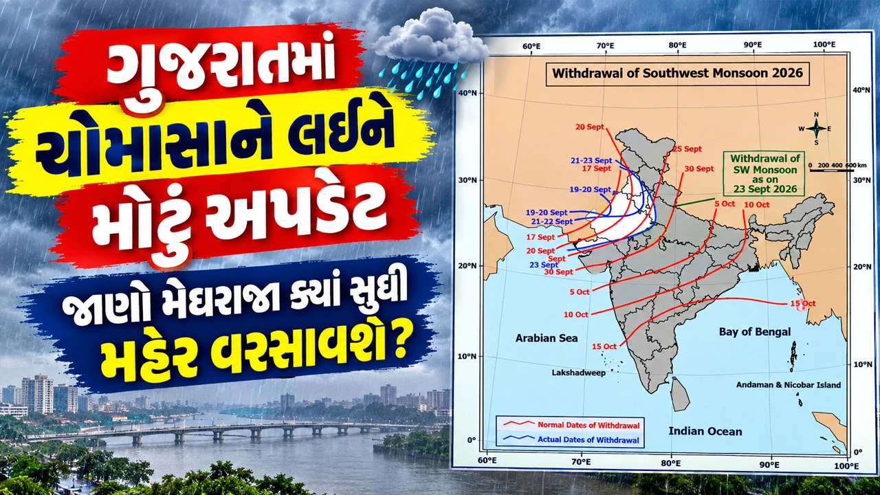 Gujarat Weather: રાજસ્થાન અને પંજાબ બાદ ગુજરાતમાં બદલાશે હવામાન, આ ભાગમાંથી ચોમાસાની વિદાય શરૂ