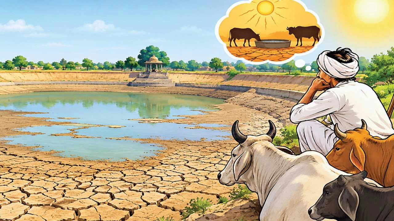 મહેસાણામાં તળાવો સૂકાયા, પશુઓની પાણીની સમસ્યા ઉનાળે વકરશે