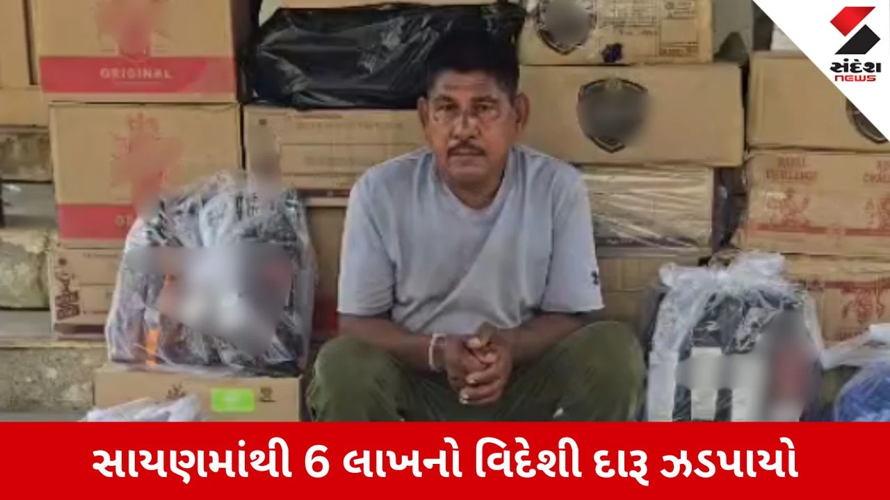 Surat News: ઓલપાડના સાયણમાંથી 6 લાખનો વિદેશી દારૂ ઝડપાયો, એક બુટલેગરની ધરપકડ