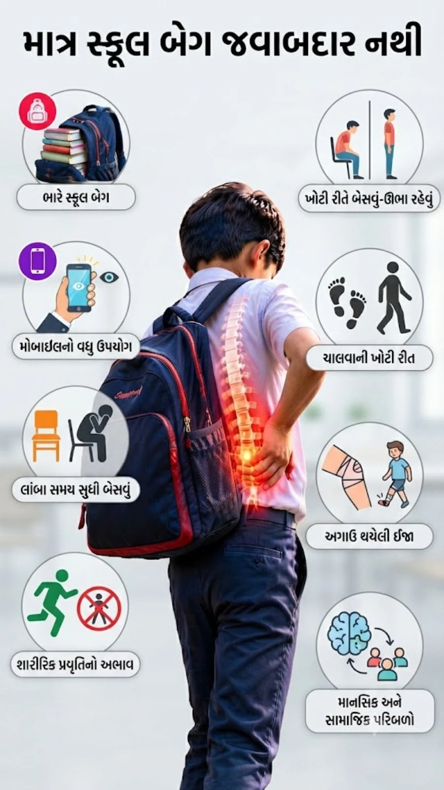 Back Pain In School Children: School Bag Is Not The Only Reason, Lifestyle And Sitting Habits Matter