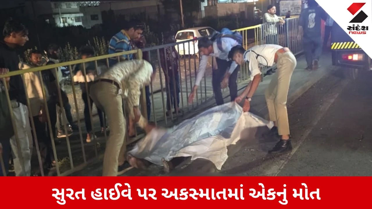 Surat News: પીપોદરા પાસે વાયરલેસ વાગતા બાઈક ડિવાઈડર અને પોલ સાથે અથડાતા 1નું મોત, 2 ઈજાગ્રસ્ત