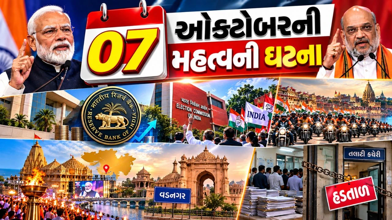 7 ઓક્ટોબરના મહત્વના સમાચાર, PM Modiનું 10 વાગ્યે રાષ્ટ્રજોગ સંબોધન, RBI ખોલશે વ્યાજદરનું પત્તું